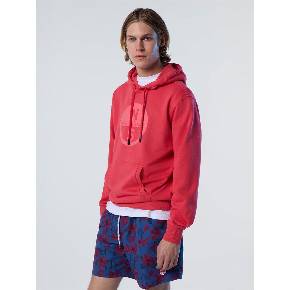 Купить North sails 691223-0178-XXL Толстовка с капюшоном Basic Logo Красный Watermelon 2XL 7ft.ru в интернет магазине Семь Футов