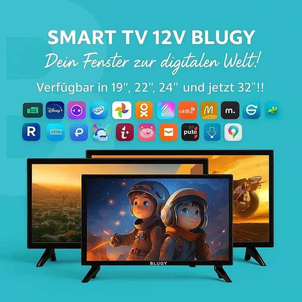 Купить Blugy bgstv19hd LED HD Smart телевизор 19`` 1366x768 пикселей 12V Black 40x35x10 7ft.ru в интернет магазине Семь Футов