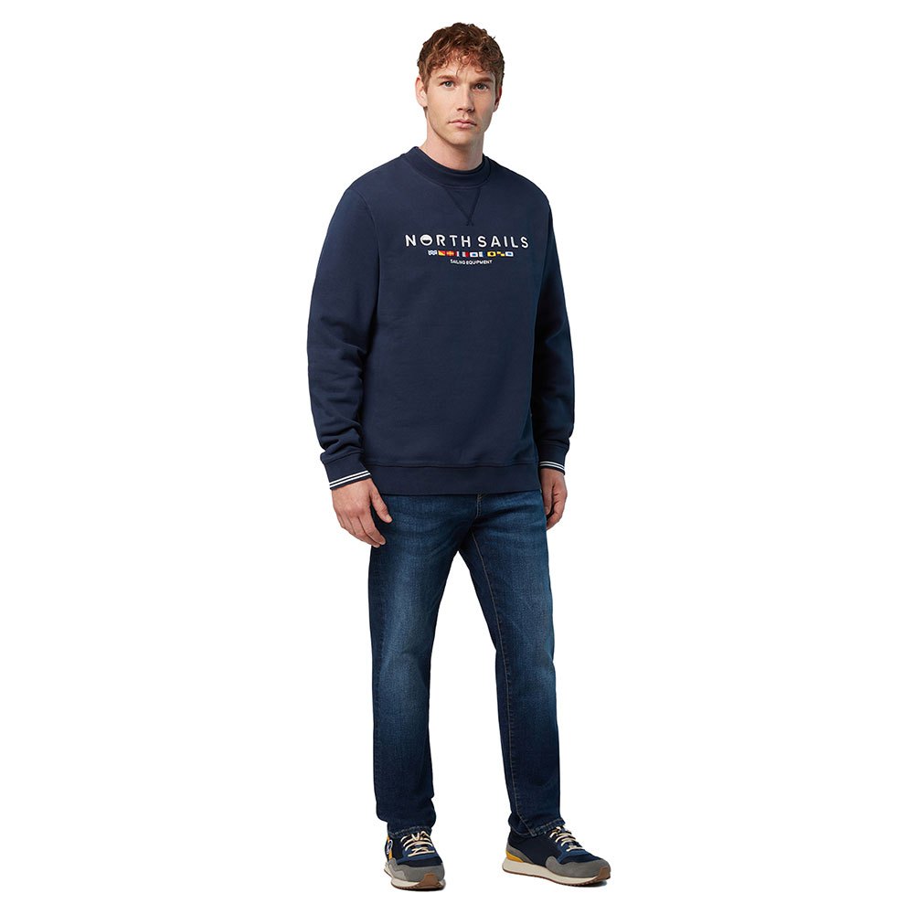 Купить North sails 691279-0802-M Толстовка Embroidery Crew Голубой Navy Blue M 7ft.ru в интернет магазине Семь Футов