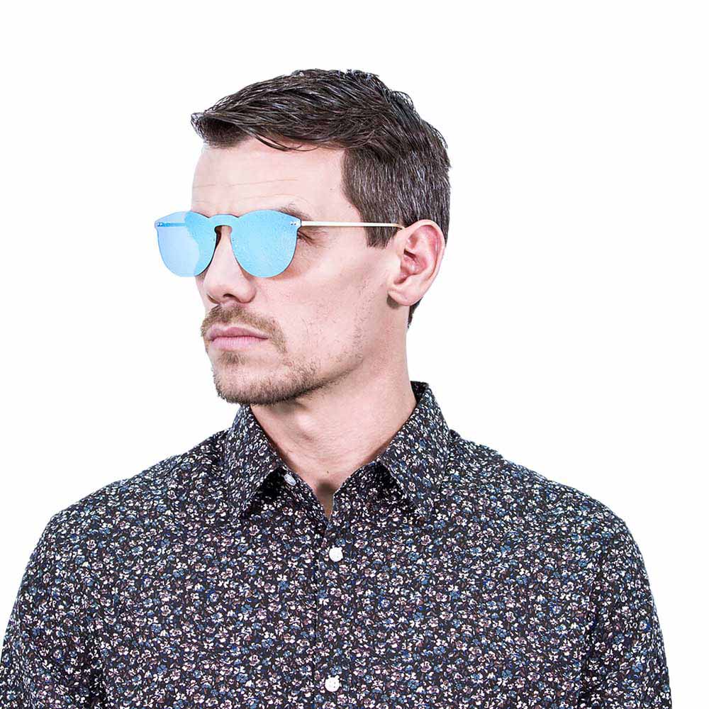 Купить Ocean sunglasses 20.1 поляризованные солнцезащитные очки Berlin Space Flat Revo Blue Metal Gold Temple/CAT3 7ft.ru в интернет магазине Семь Футов