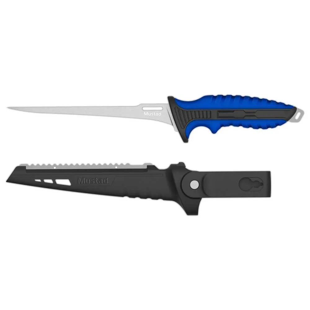 Купить Mustad MT-099-24 Нож нож MT099 Серебристый  Blue 7´´ 7ft.ru в интернет магазине Семь Футов