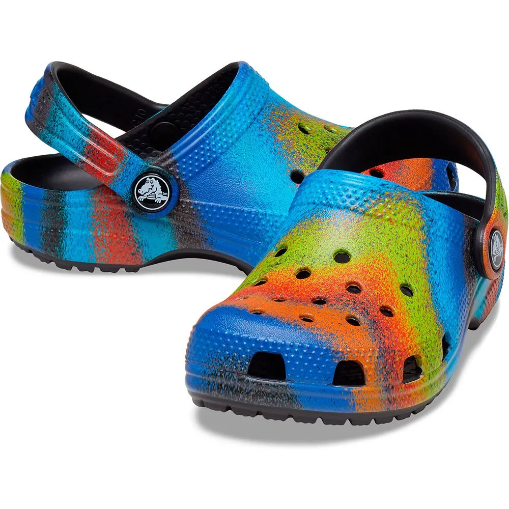Купить Crocs 208094-0c4-c6 Деревянные башмаки Classic Spray Dye T Black / Multi 35x25x15 EU 22 7ft.ru в интернет магазине Семь Футов