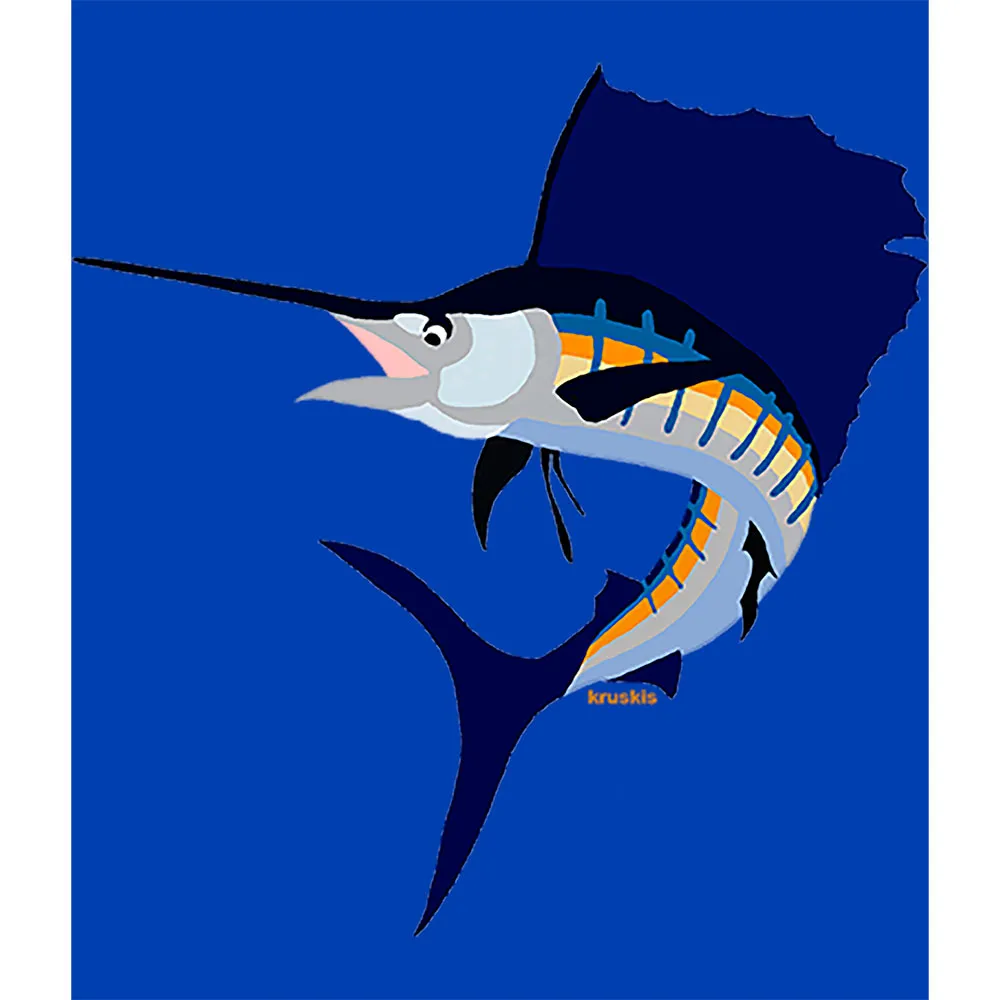 Купить Kruskis su1067050501k031 Толстовка с капюшоном Jumping Sailfish Royal Blue 30x25x10 2XL 7ft.ru в интернет магазине Семь Футов