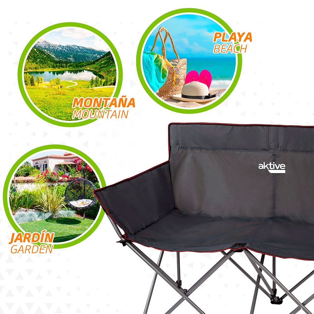 Купить Aktive 52882 Camping 121x63x88 cm Раскладной диван Черный Black 7ft.ru в интернет магазине Семь Футов