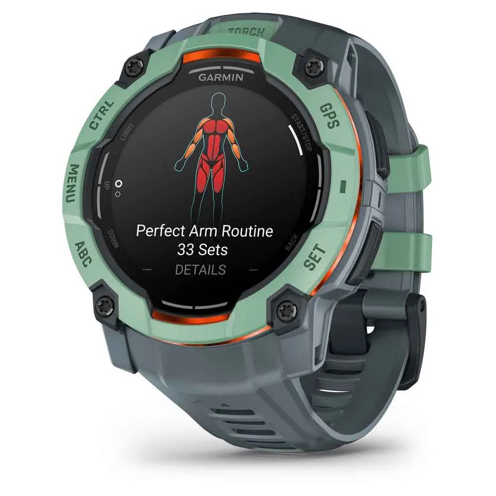 Купить Garmin 010-03020-01 Часы Instinct 3 50 mm Amoled Зеленый  Green / Grey 7ft.ru в интернет магазине Семь Футов
