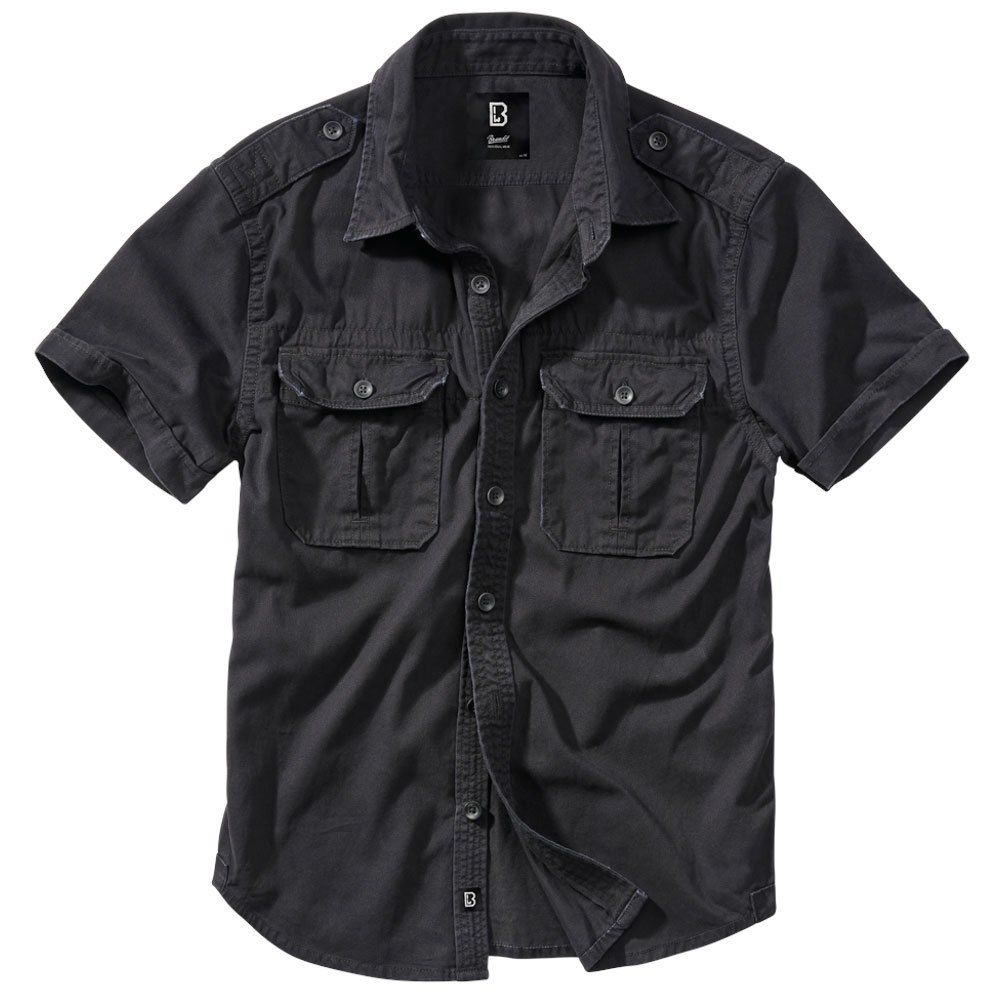 Купить Brandit 4024-2-S Рубашка с коротким рукавом Vintage Черный Black S 7ft.ru в интернет магазине Семь Футов