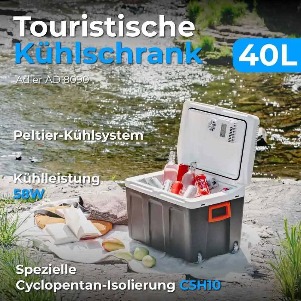 Купить Adler AD 8090 портативный холодильник 40L Бесцветный White / Grey 7ft.ru в интернет магазине Семь Футов