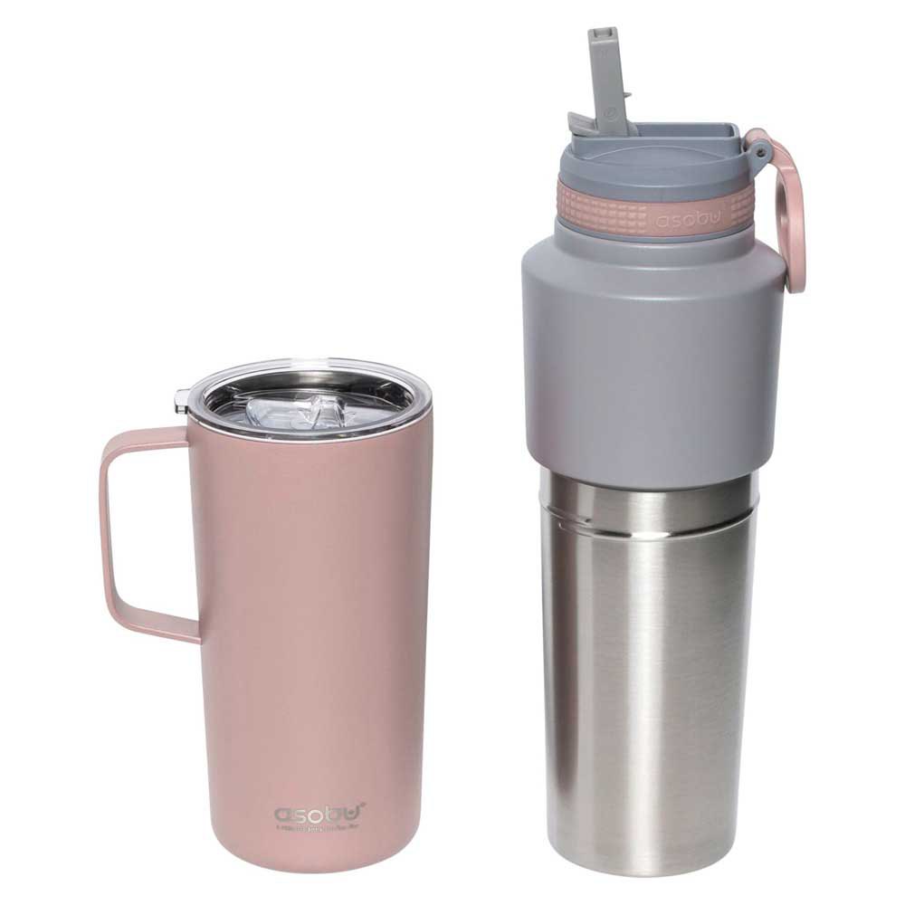 Купить Asobu TWP33 PINK 600ml Термальная бутылка Twin Pack Серый Pink 7ft.ru в интернет магазине Семь Футов