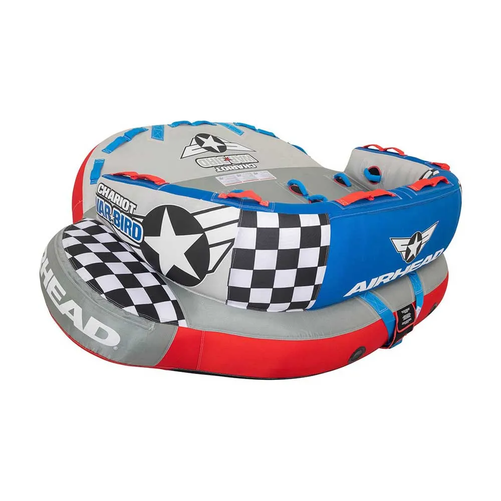 Купить Airhead 253-ahcw1790 буксируемая водная игрушка Chariot Warbird 3 Grey / Red / Blue 61x32x51 3 Places 7ft.ru в интернет магазине Семь Футов