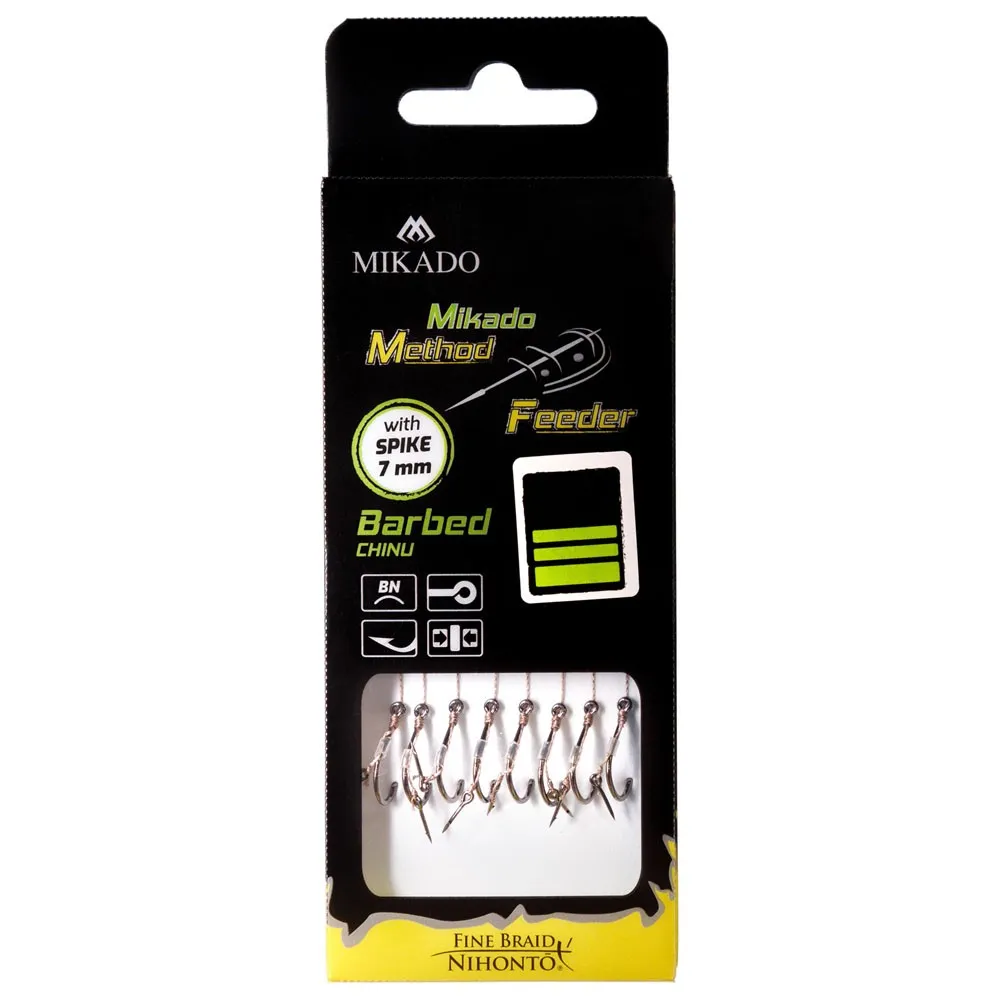 Купить Mikado HMFB212I-14 крючок с бородкой Method Feeder Spike Braid 10 cm Clear / Black Nickel 14 7ft.ru в интернет магазине Семь Футов