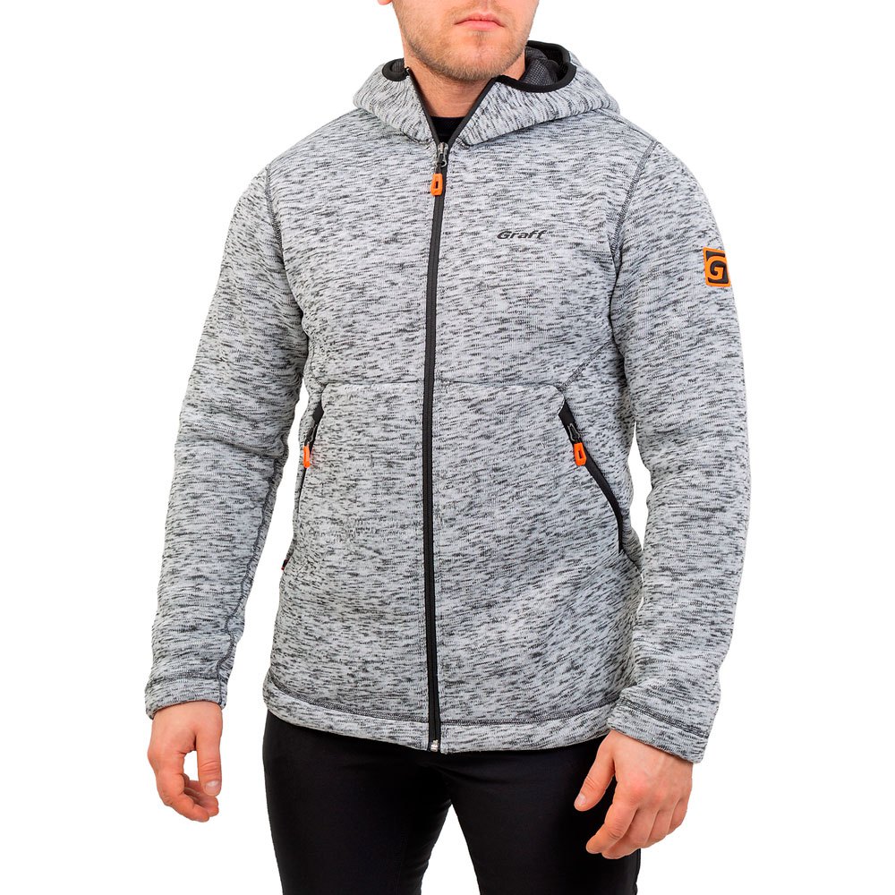 Купить Graff 229-BL-8-XL Толстовка на молнии Outdoor Warm Серый Gray / Melange XL 7ft.ru в интернет магазине Семь Футов