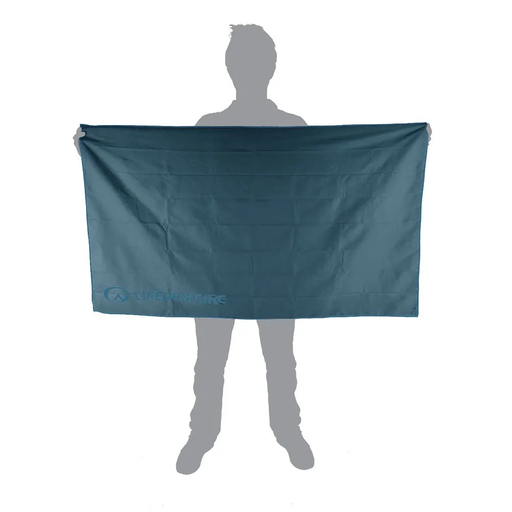 Купить Lifeventure LF63044 полотенце Recycled SoftFibre Trek Extra Large Серый Blue 130 x 75 cm 7ft.ru в интернет магазине Семь Футов