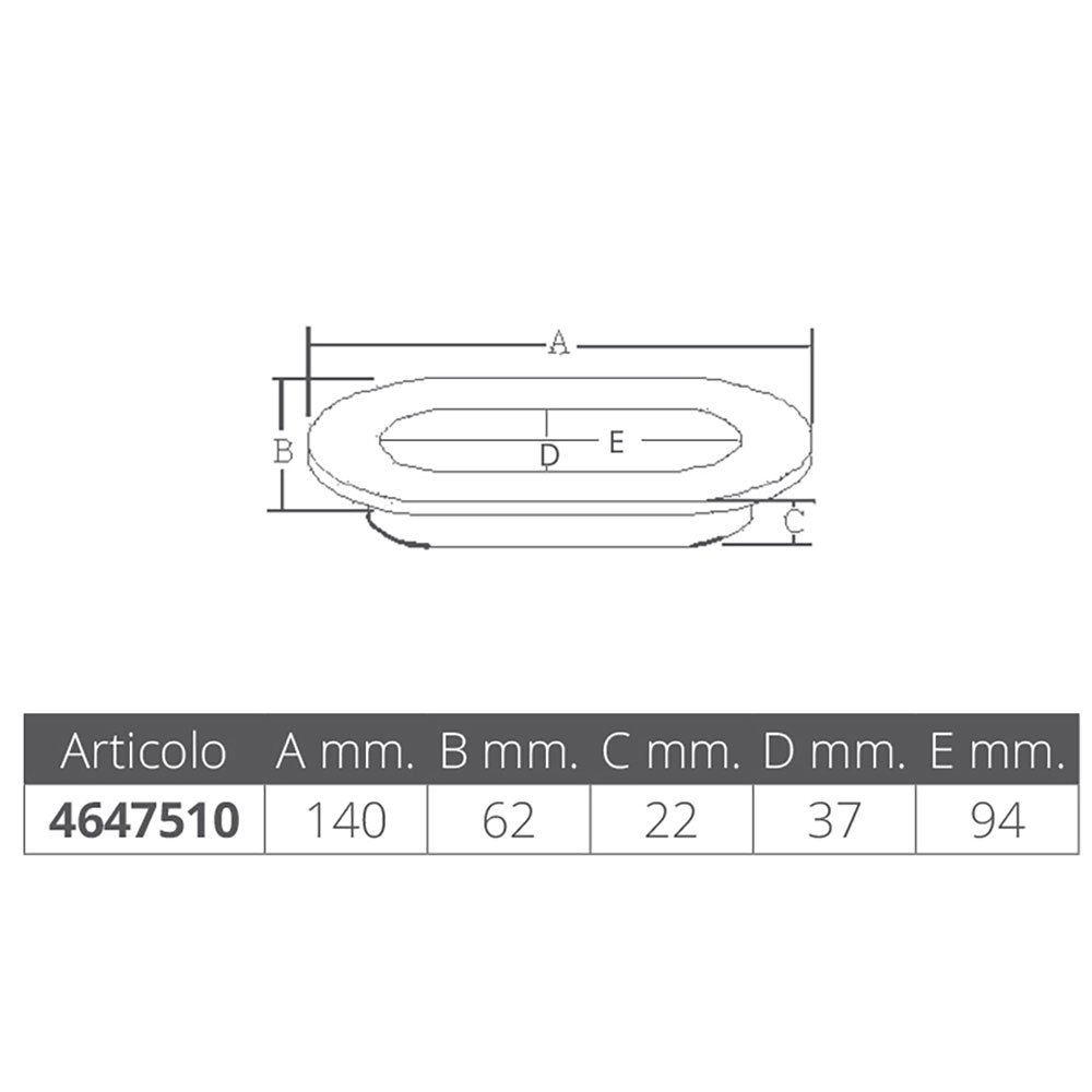 Купить Nantong five-wood 4647510 Овальная опора из нержавеющей стали Серебристый Silver 140 x 62 x 22 mm  7ft.ru в интернет магазине Семь Футов