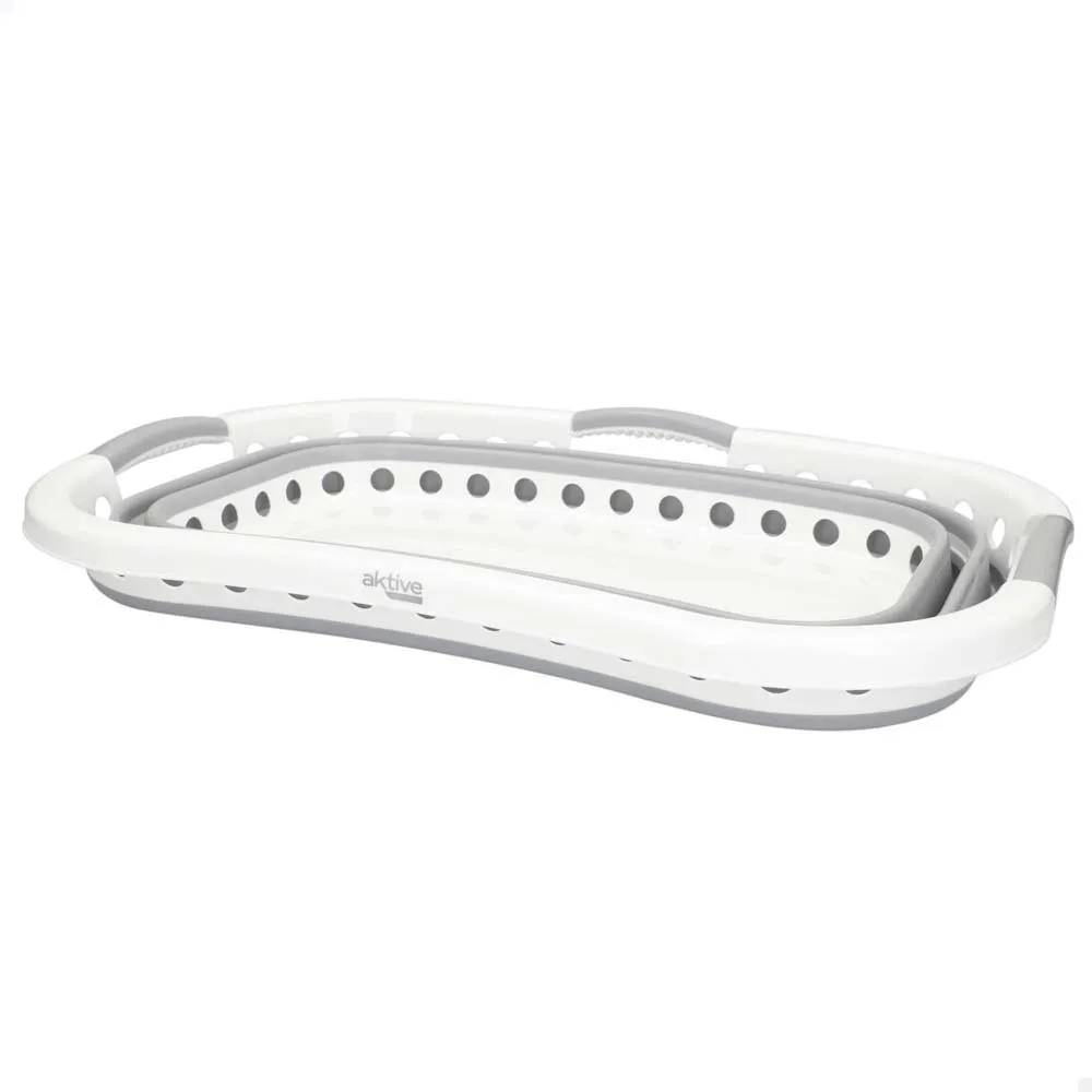 Купить Aktive 63114 складная корзина 17L  White / Grey 7ft.ru в интернет магазине Семь Футов