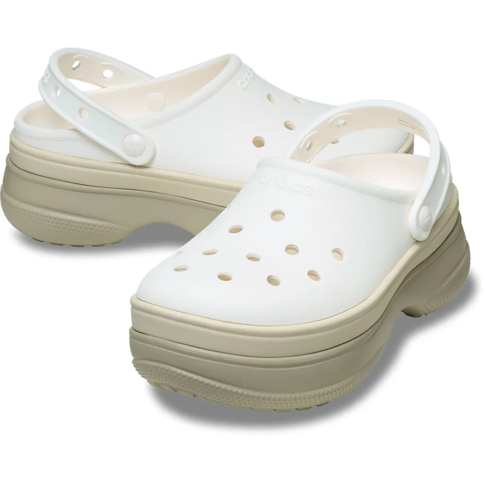 Купить Crocs 211355-0wv-m6w8 Деревянные башмаки Classic Stacked Chalk 35x25x15 EU 38 7ft.ru в интернет магазине Семь Футов