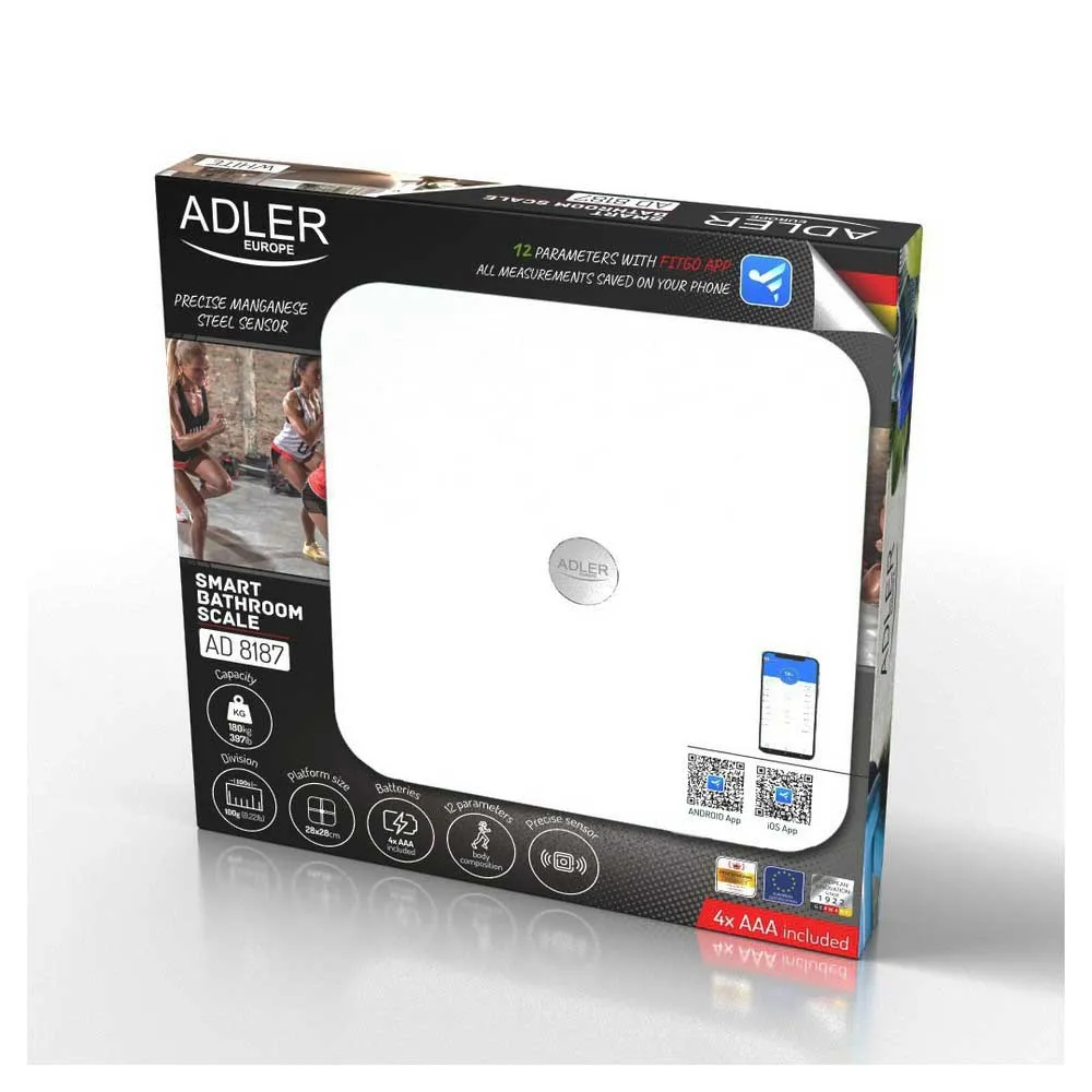 Купить Adler ad 8187 white Весы AD 8187 30x30x5 7ft.ru в интернет магазине Семь Футов