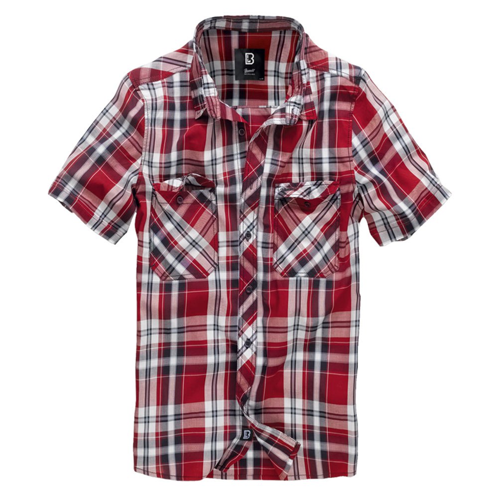 Купить Brandit 4012-38-4XL Рубашка с коротким рукавом Roadstar Белая Red 4XL 7ft.ru в интернет магазине Семь Футов