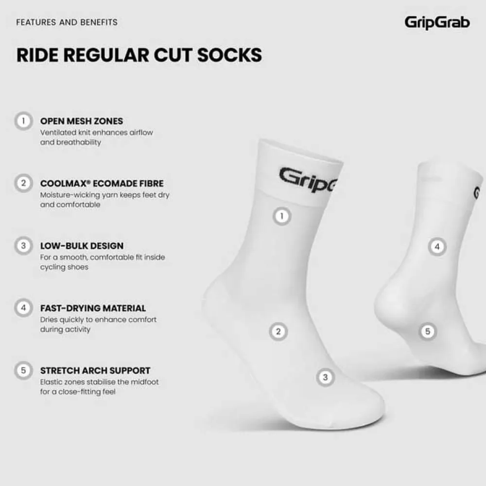 Купить GripGrab 9026-02-m Длинные носки RIDE Regular Cut 3 пары White 12x10x8 EU 41-44 7ft.ru в интернет магазине Семь Футов