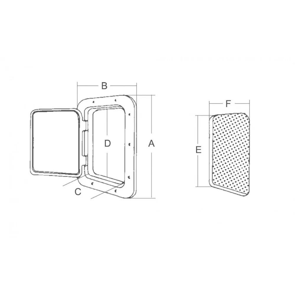 Купить Can-sb 2522445 Проходной люк с 1 запором White 8x28x38 270 x 373 mm 7ft.ru в интернет магазине Семь Футов