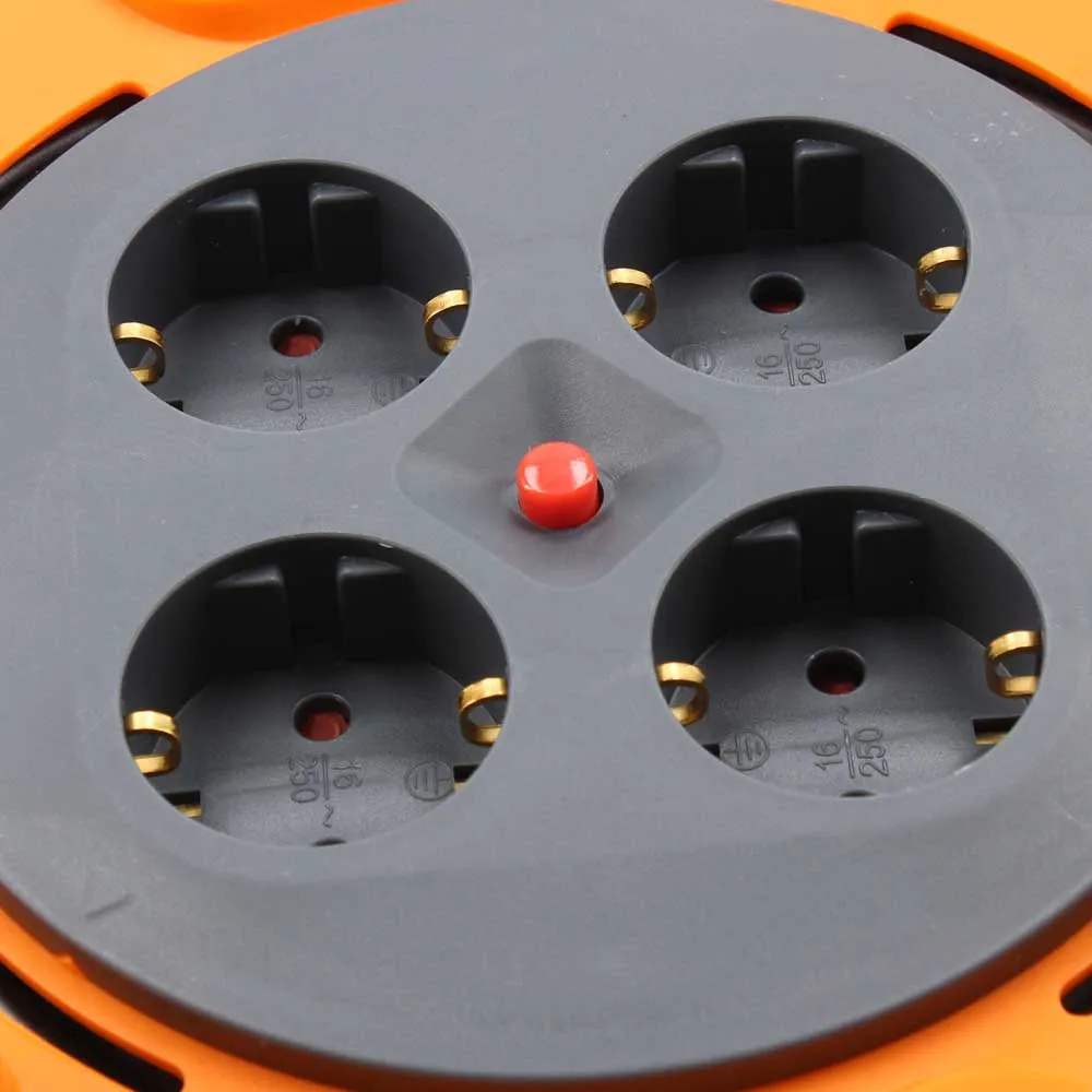 Купить Tm electron TMUAD225 Катушка для кабеля 4 розетки 25 m Золотистый Orange  Techinn 7ft.ru в интернет магазине Семь Футов