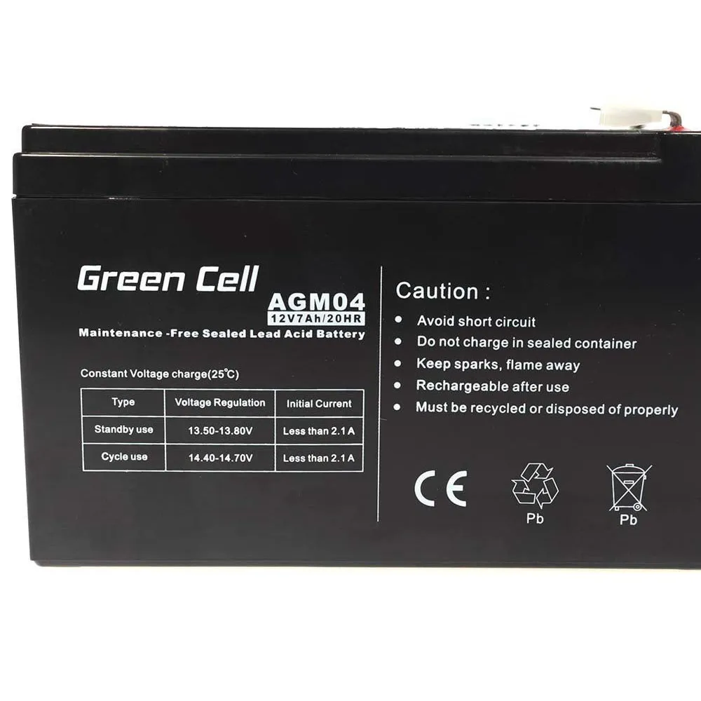 Купить Green cell AGM04 (6.3 мм) Аккумулятор Vrla Agm 7Ah 7000Mah 12V Черный Black 7ft.ru в интернет магазине Семь Футов