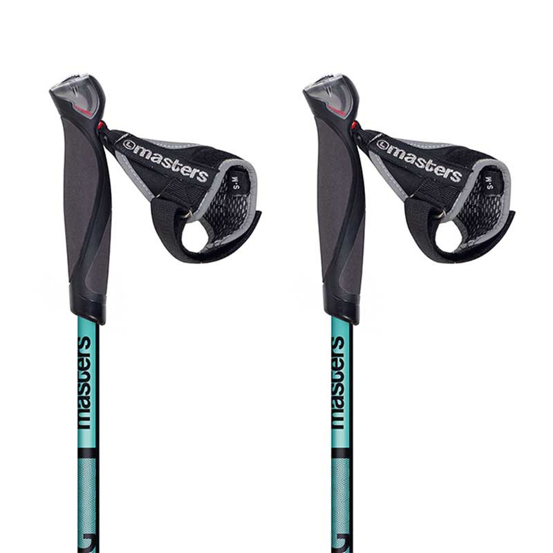 Купить Masters 01N0620 Nordic Walking столбы  Black / Turquoise 135 cm 7ft.ru в интернет магазине Семь Футов