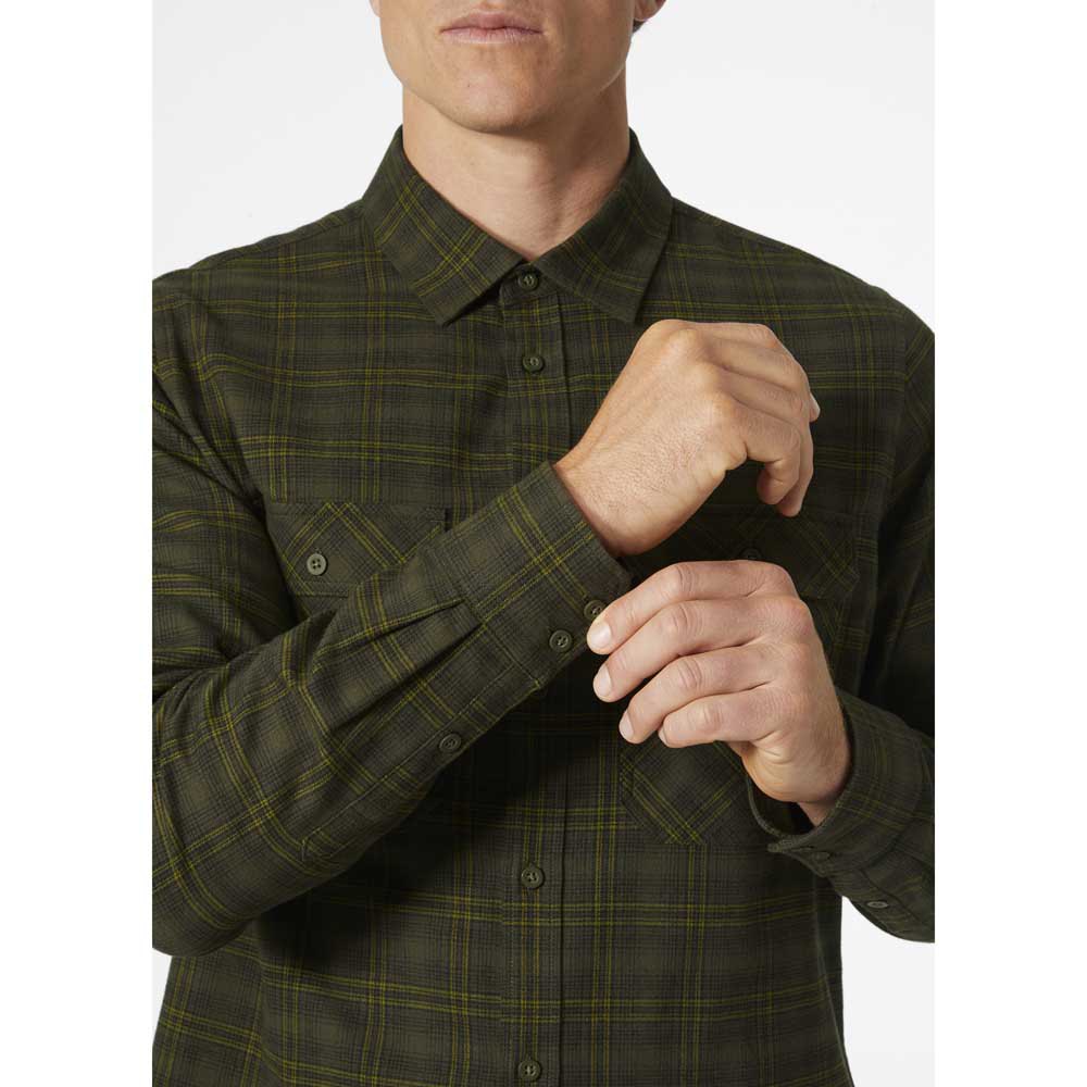 Купить Helly hansen 62731_431-L Футболка Lokka Organic Flannel Зеленый Utility Green Classic Plai L 7ft.ru в интернет магазине Семь Футов