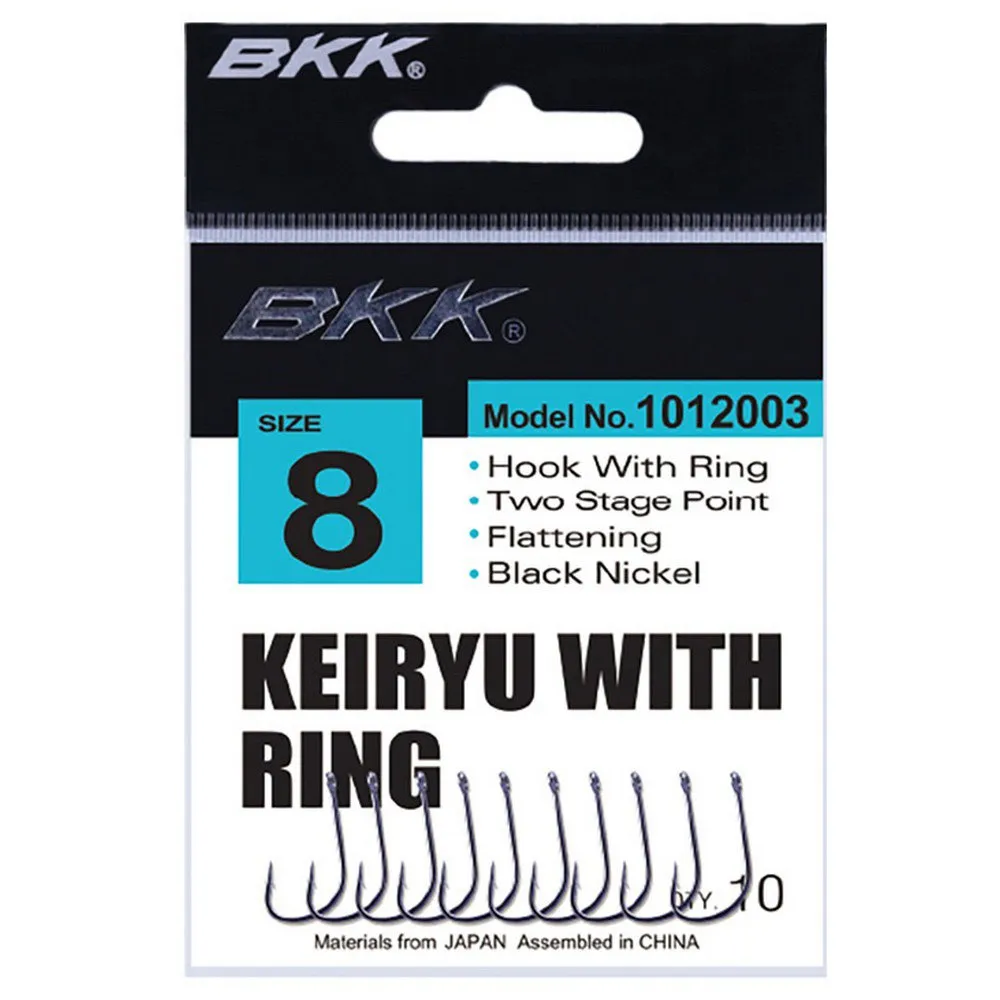 Купить BKK AKBK0211 Keiryu BN1012003 Крючки С Одним Глазком Черный Black Nickel 10 7ft.ru в интернет магазине Семь Футов