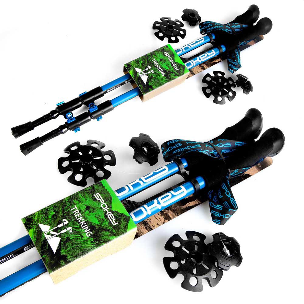 Купить Spokey 927900 Carbon Поляки Голубой  Black / Blue 105-135 cm 7ft.ru в интернет магазине Семь Футов