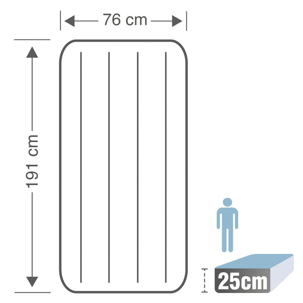 ширина односпального матраса надувного