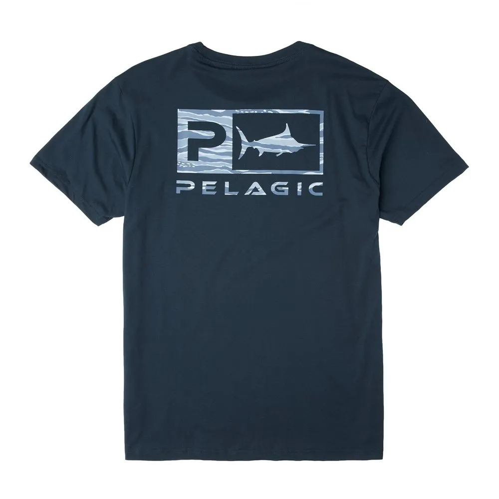 Купить Pelagic 1171261004-dny-xl Футболка с коротким рукавом Prem Wahoo Icon Dark Navy 30x20x5 7ft.ru в интернет магазине Семь Футов