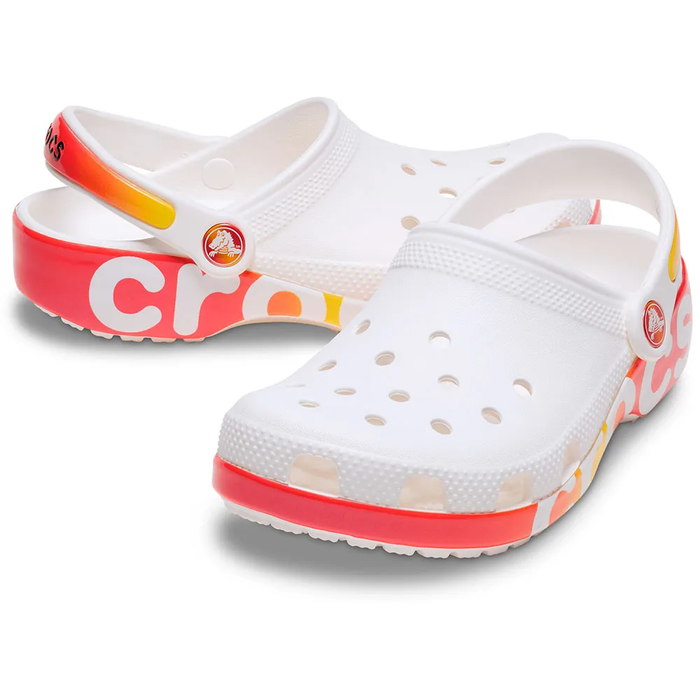 Купить Crocs 210714-94s-c12 Деревянные башмаки Classic Reflector White / Multi 35x25x15 EU 29 7ft.ru в интернет магазине Семь Футов
