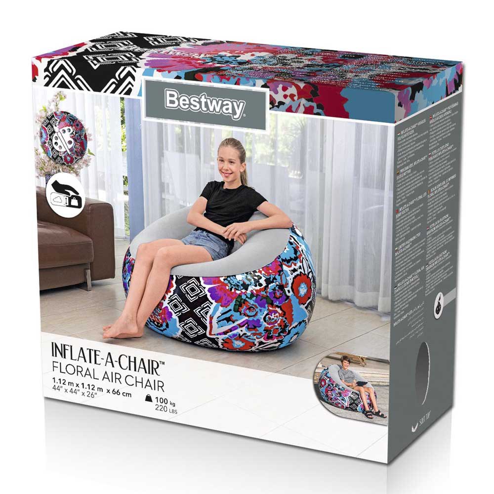 Купить Bestway 75111 Floral Воздушный стул  Multicolour 112x112x66cm 7ft.ru в интернет магазине Семь Футов