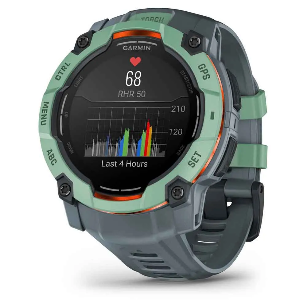 Купить Garmin 010-03020-01 Часы Instinct 3 50 mm Amoled Зеленый  Green / Grey 7ft.ru в интернет магазине Семь Футов