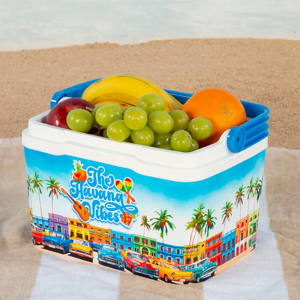 Купить Aktive 62393 Жесткий переносной кулер Summer Trends 5L Голубой Multicolour 28x21x19 cm 7ft.ru в интернет магазине Семь Футов
