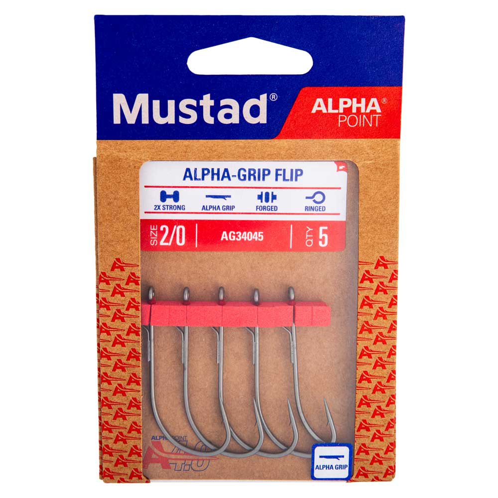 Купить Mustad AG34130-TX-2/0-5A Alpha-Grip Flipping Крючки С Одним Глазком TitanX 2/0 7ft.ru в интернет магазине Семь Футов