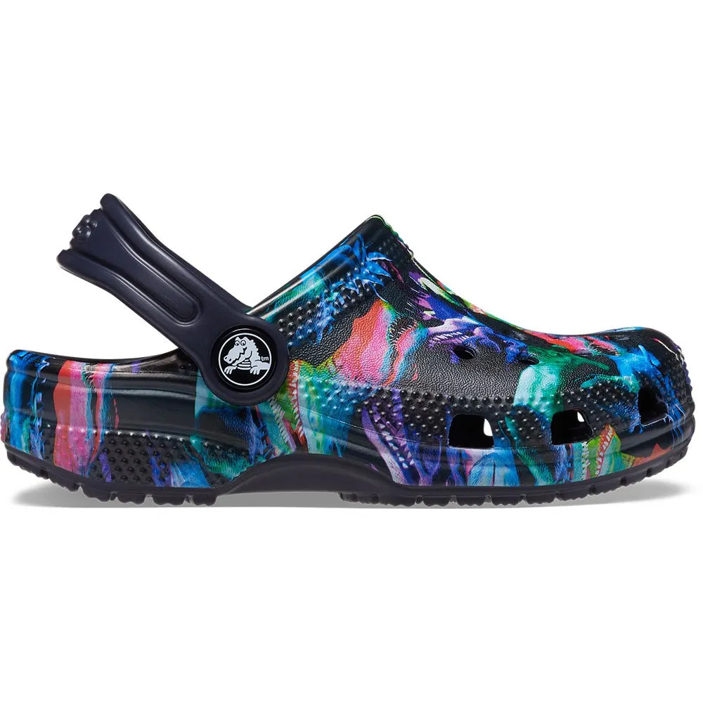 Купить Crocs 208303-4lf-c10 Деревянные башмаки Classic Dino Deep Navy / Multi 35x25x15 EU 27 7ft.ru в интернет магазине Семь Футов