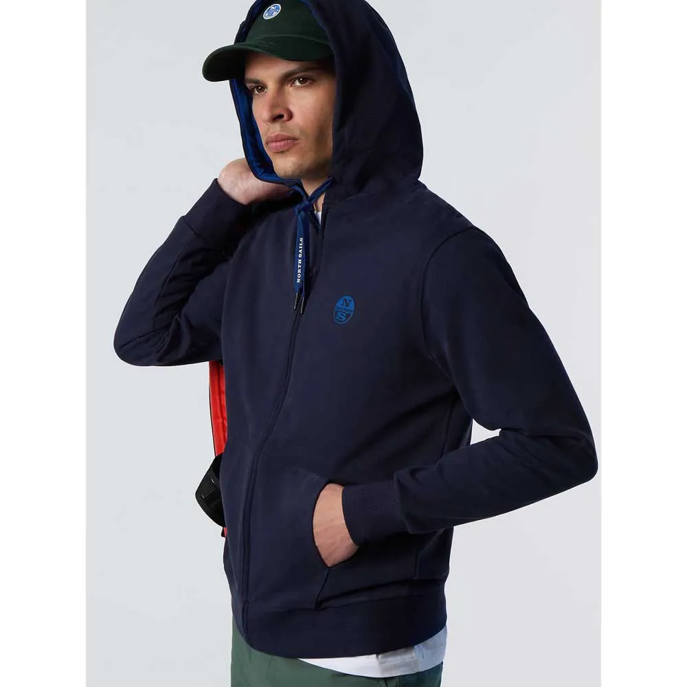 Купить North sails 691067-0802-4XL Толстовка на молнии Logo Голубой Navy Blue 4XL 7ft.ru в интернет магазине Семь Футов