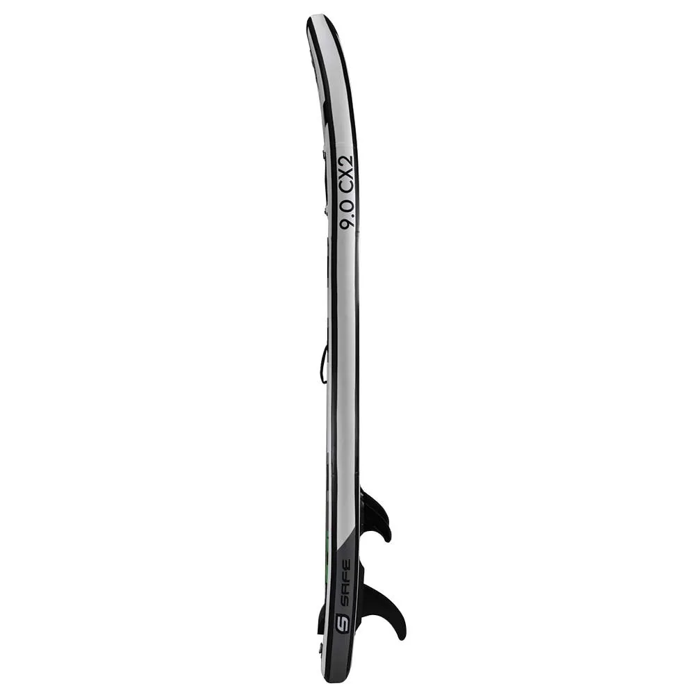 Купить Safe waterman hc100.006 Надувной комплект для падлбординга CX-2 9´0´´ White / Black / Green 132x56x35 274.3 cm 7ft.ru в интернет магазине Семь Футов