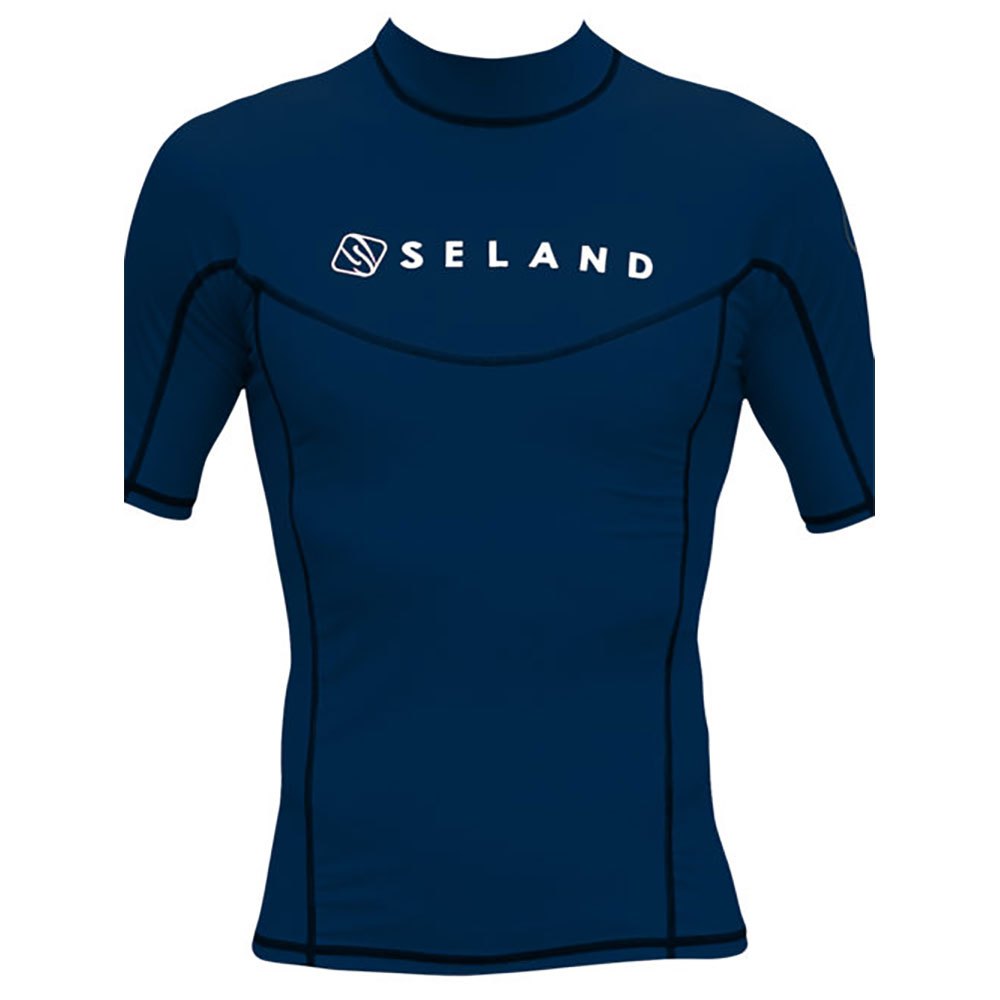 Купить Seland ACMLY-AZM-XL Elastan Футболка с коротким рукавом UV Голубой Navy Blue XL 7ft.ru в интернет магазине Семь Футов