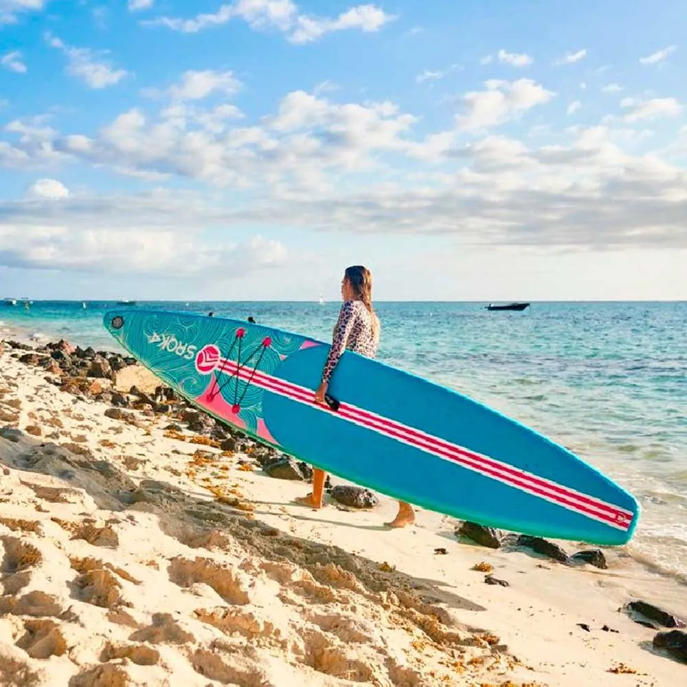 Купить Sroka 3760261740417 доска для падл-серфинга Girly 11´6 Turquoise / Pink 170x54x30 350 cm 7ft.ru в интернет магазине Семь Футов