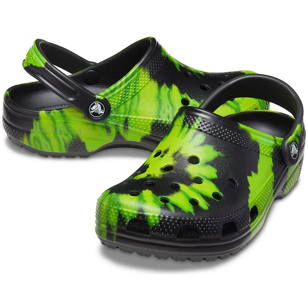 Купить Crocs 205453-0gu-m9/w11 Деревянные башмаки Classic Tie Dye Graphic Black / Lime Punch 35x25x15 EU 42 7ft.ru в интернет магазине Семь Футов