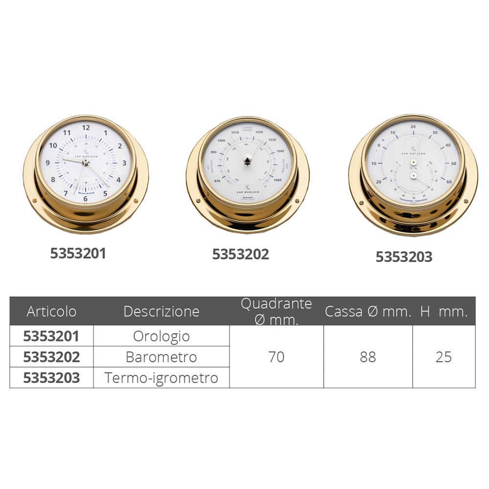 Купить Часы судовые Barigo 88x25мм Ø70мм из полированной латуни 7ft.ru в интернет магазине Семь Футов