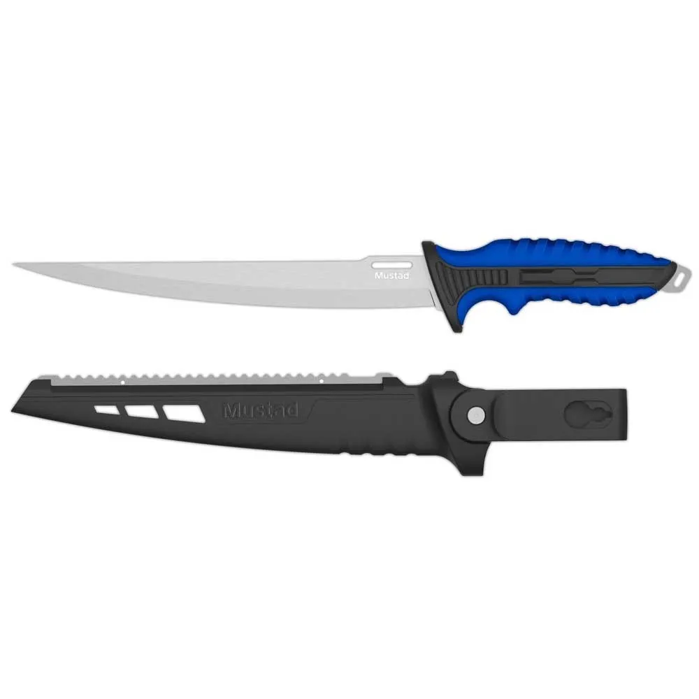 Купить Mustad MT-102-24 Нож нож MT102 Серебристый  Blue 9´´ 7ft.ru в интернет магазине Семь Футов