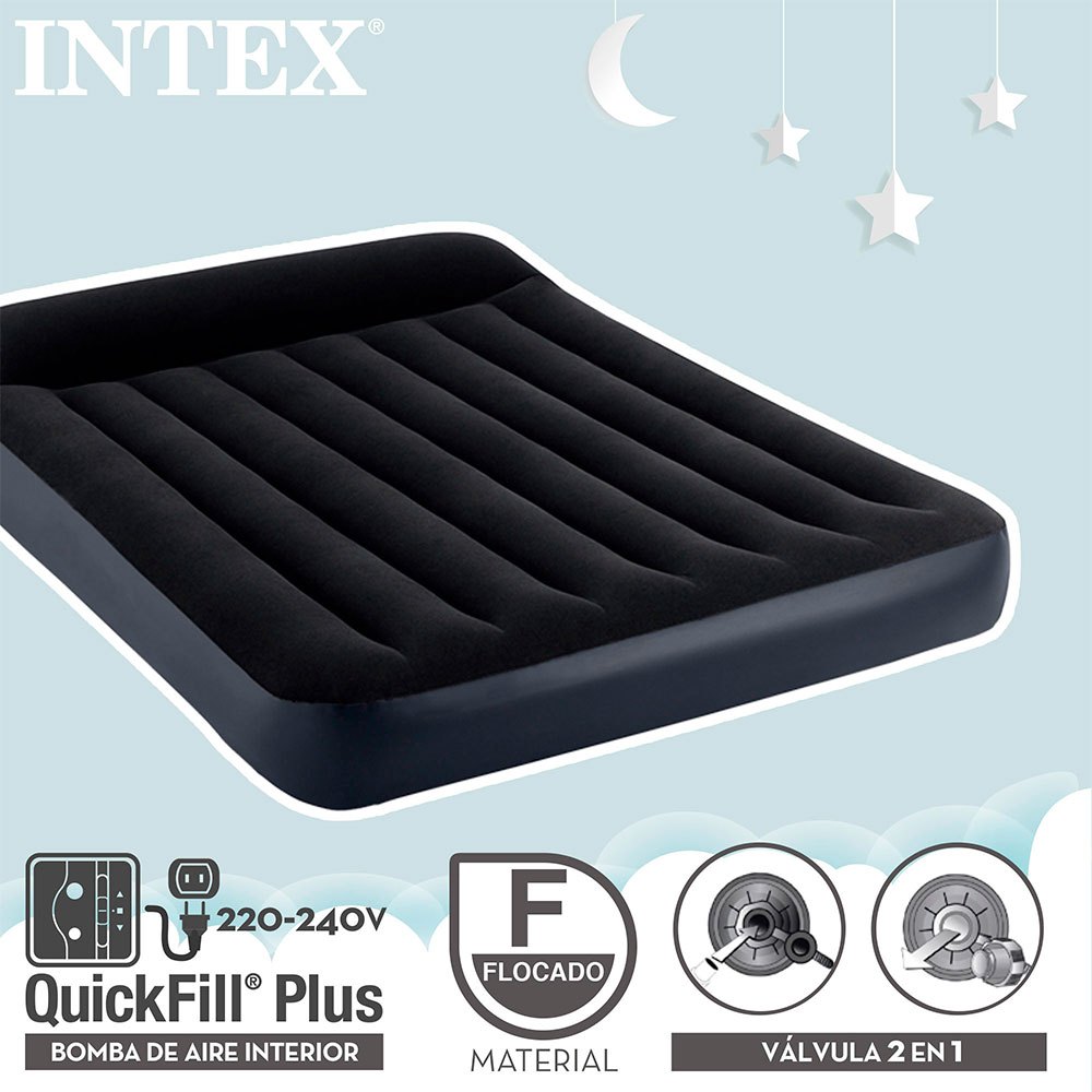 Купить Intex 64148 Dura Beam Standard Pillow Rest Classic Черный 7ft.ru в интернет магазине Семь Футов