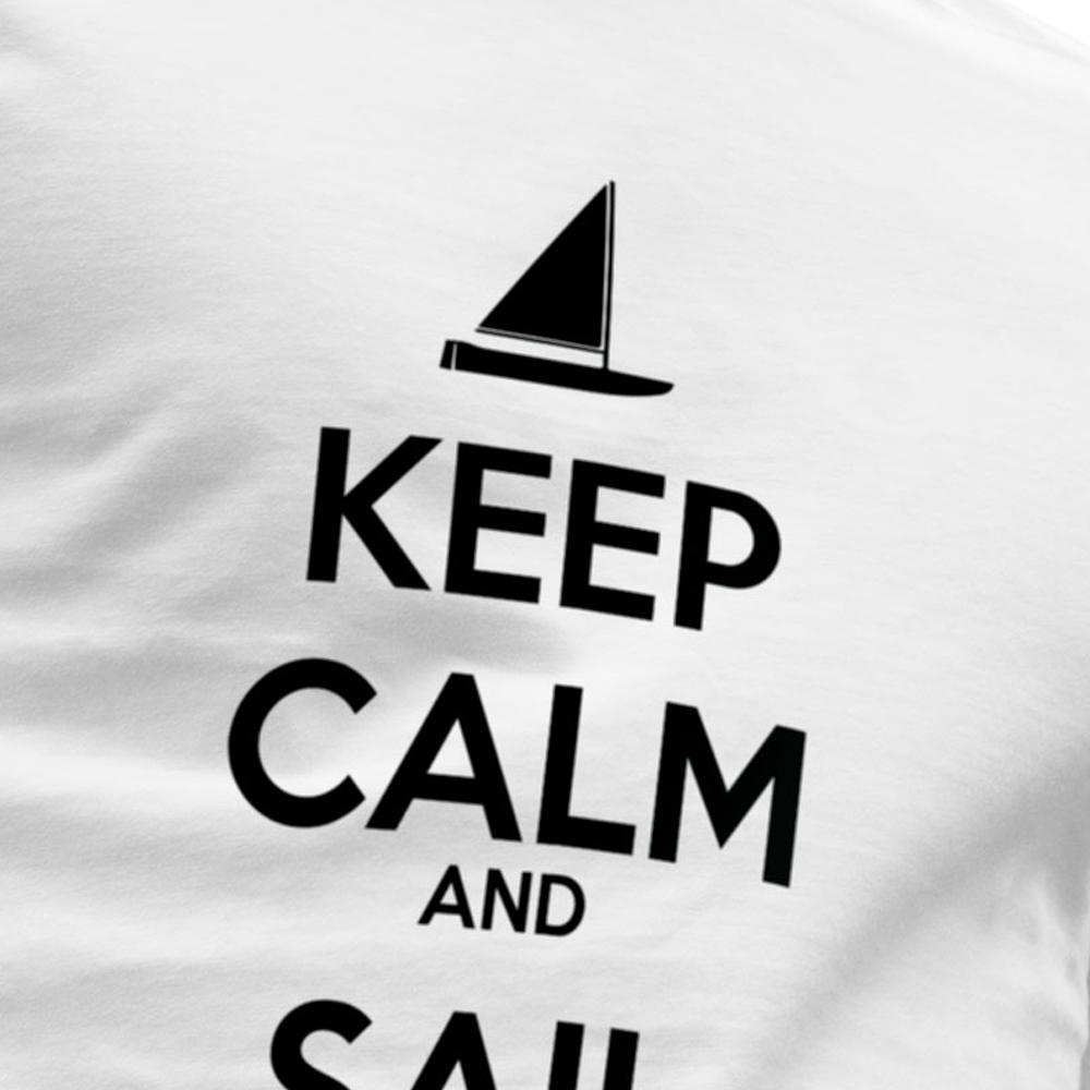 Купить Kruskis CA65500401S090 Футболка с коротким рукавом Keep Calm And Sail Белая White XL 7ft.ru в интернет магазине Семь Футов