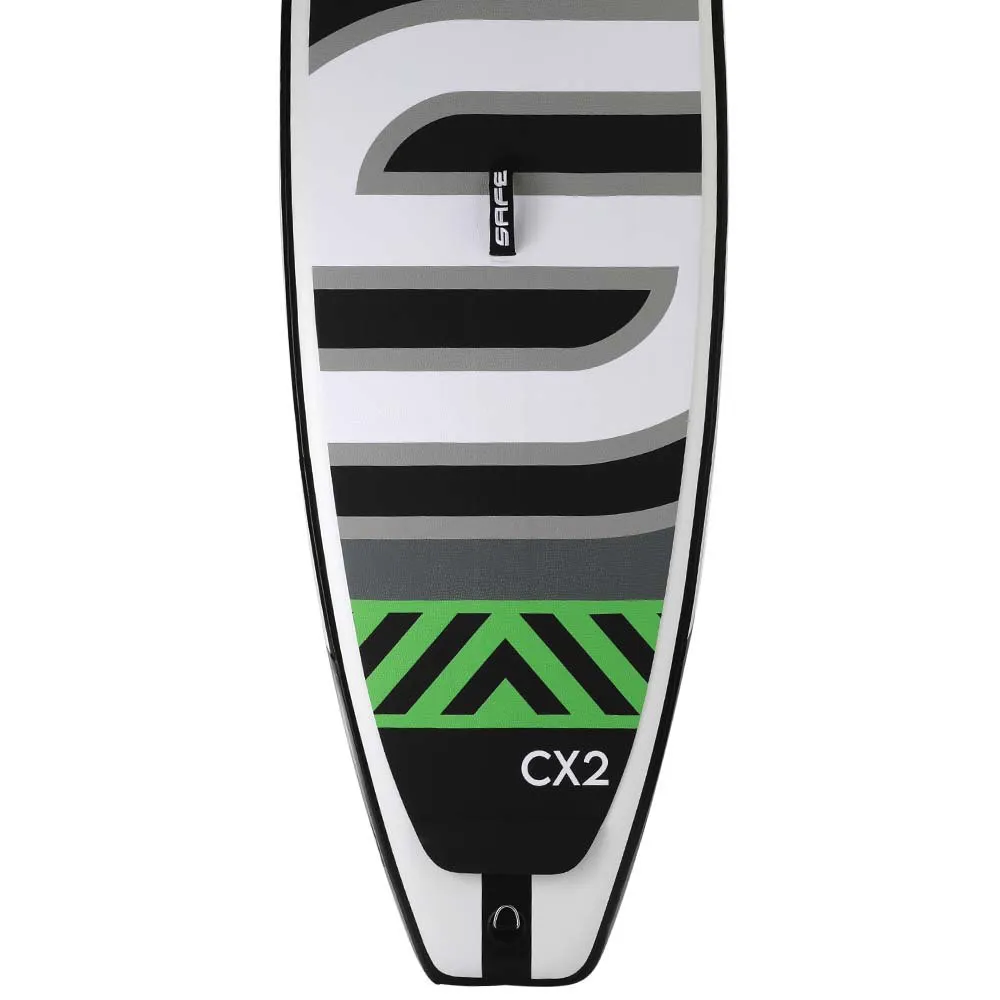 Купить Safe waterman hc100.006 Надувной комплект для падлбординга CX-2 9´0´´ White / Black / Green 132x56x35 274.3 cm 7ft.ru в интернет магазине Семь Футов