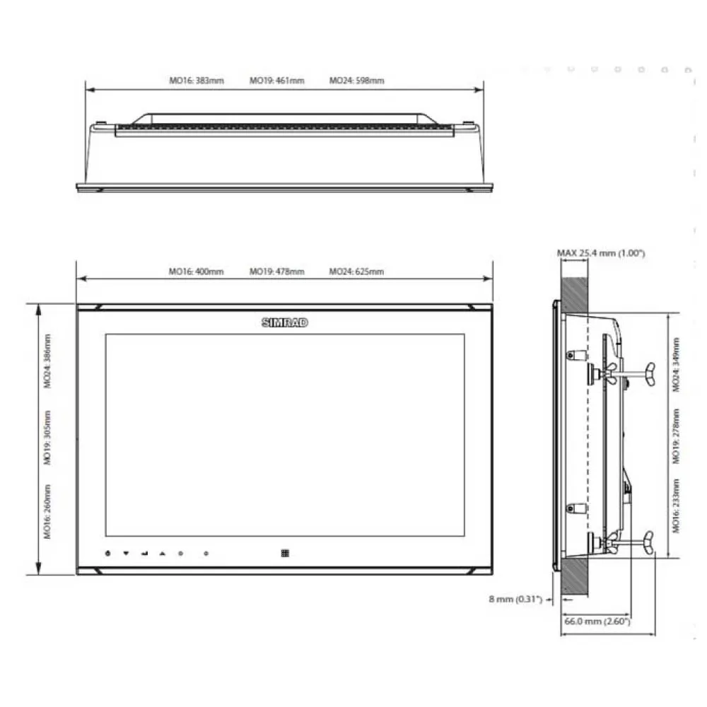 Купить B&G 000-11737-002 Рыбопоисковый эхолот ZM19-T HD 1366x768 Black 18x44x60 7ft.ru в интернет магазине Семь Футов