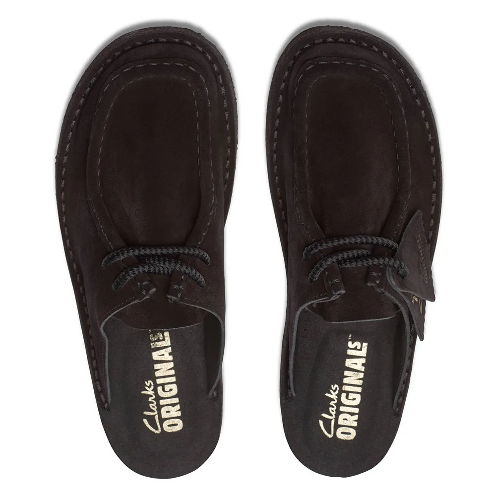 Купить Clarks shoes 26181109-blacksuede-6 Деревянные башмаки Desert NMD Mule Black Suede 35x25x15 EU 39.5 7ft.ru в интернет магазине Семь Футов