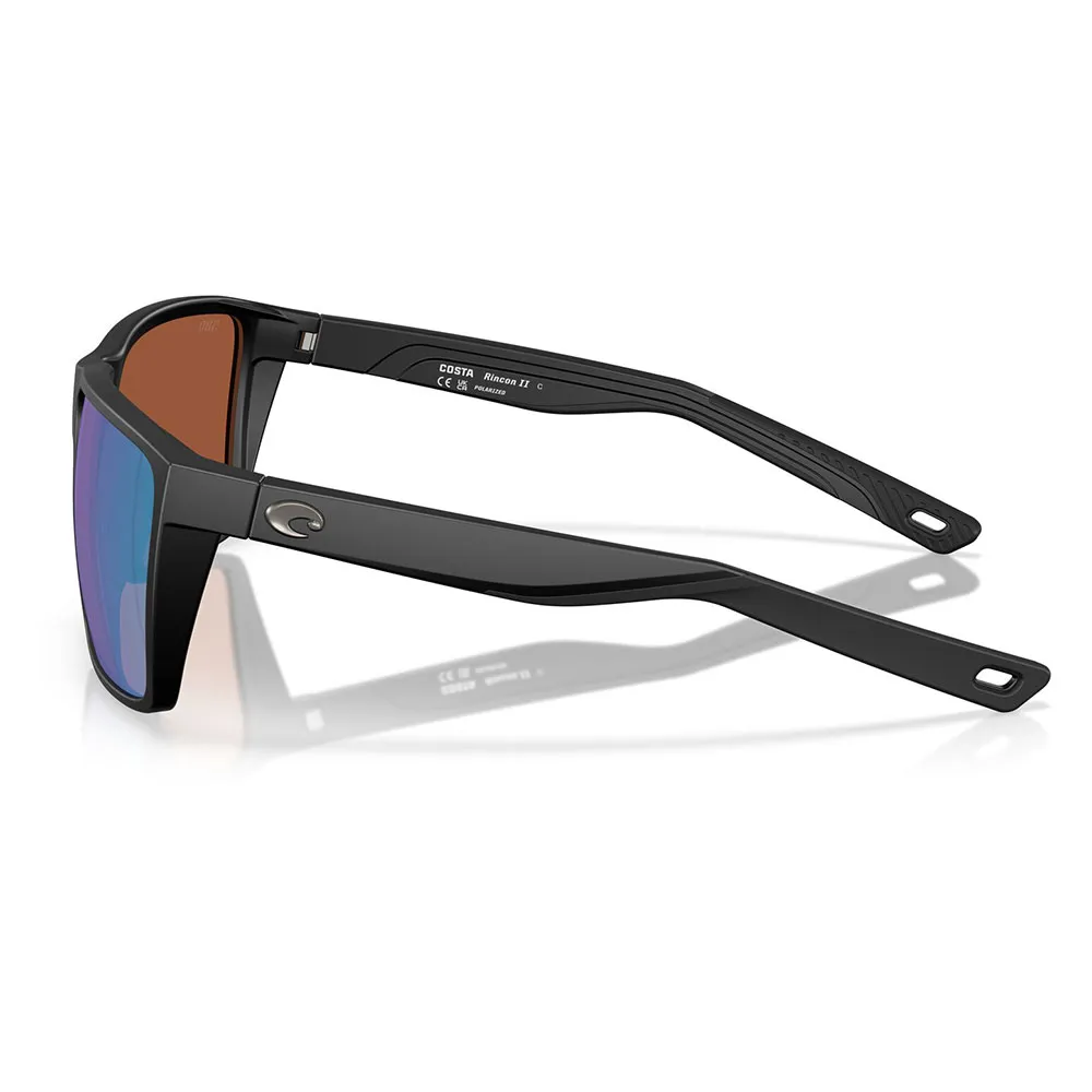 Купить Costa 06S9121-91210464 поляризованные солнцезащитные очки Rincon ii Matte Black 03 Green Mirror 580G/CAT3 7ft.ru в интернет магазине Семь Футов
